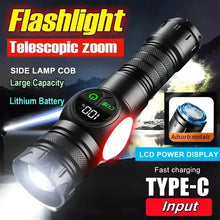 Load image into Gallery viewer, Rechargeable LED Flashlight with 5 Modes & Magnetic Base – Gift Box