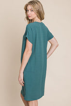 Load image into Gallery viewer, V-Neck Short Sleeve Dress with Pockets β Casual, Comfortable, Stylish and Practical V-Neck Dress with Convenient Pockets for Effortless Chic