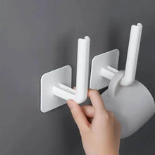 Load image into Gallery viewer, 4-Pack: Adhesive Toilet Paper Holder, Wall Mount, White & Black
