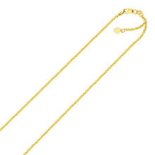 Load image into Gallery viewer, 10k Yellow Gold Adjustable Sparkle Chain 1.5mm
