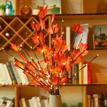 Load image into Gallery viewer, 2pcs Set of Artificial Tree Branch LED Lights - Battery-Powered, 20 Leds Per Vase, Vase-Filled Decorative Lights for Home, Romantic Bedside Lamp, Christmas, Halloween, Thanksgiving, Hanukkah, Wedding, Valentine'S Day, Metal &