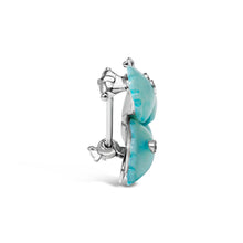 Load image into Gallery viewer, 18K White Gold Blue Mother of Pearl and Diamond Accent Butterfly Pin Brooch (F-G Color, VS1-VS2 Clarity)