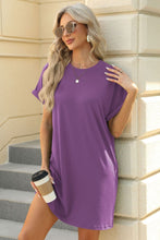 Load image into Gallery viewer, Short Sleeve Mini Dress with Pockets Casual & Stylish Everyday Wear