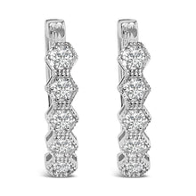 Load image into Gallery viewer, 14K Gold 1/2 Cttw Diamond Earring Zig-Zagging Geometric Hoop Earrings (G-H Color, SI1-SI2)