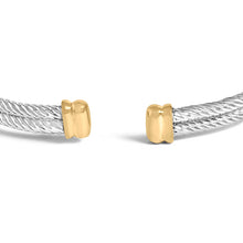 Load image into Gallery viewer, 18K Yellow Gold Plated .925 Sterling Silver Diamond Accent Dragonfly Medallion Bangle Bracelet (I-J Color, SI1-SI2 Clarity) - 7.75 Inches