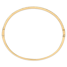 Load image into Gallery viewer, 14K Yellow Gold 1/3 Cttw Diamond Half Eternity Bangle Bracelet (I-J Color, I2-I3 Clarity) - 7.75" Inches