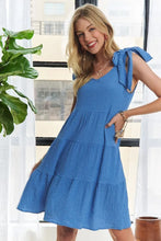 Load image into Gallery viewer, V-Neck Tie Shoulder Dress โ Chic V-Neckline Dress with Adjustable Tie Shoulder Straps for a Sophisticated Look