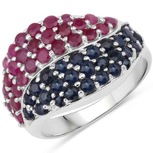 Load image into Gallery viewer, 2.18 Carat Genuine Multi Stones .925 Sterling Silver Ring