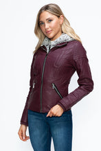 Load image into Gallery viewer, Women Warm Sleek Dual-Zipper Layered Jacket with Cozy Fuzzy Hood Urban Chic & Comfortable Jacket
