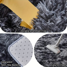 Load image into Gallery viewer, Light Gray Shaggy Area Rug – Soft Plush Indoor Carpet