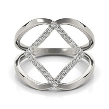 Load image into Gallery viewer, 14k White Gold Interlaced Design Diamond Ring (1/5 cttw)
