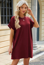 Load image into Gallery viewer, Short Sleeve Mini Dress with Pockets Casual & Stylish Everyday Wear