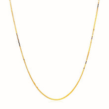 Load image into Gallery viewer, 14k Yellow Gold Adjustable Box Chain 0.7mm
