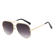 Load image into Gallery viewer, Luxury Lady Vintage Round Metal Sunglasses For Driving Black Retro Mirror Sunglasses Woman Shade Sunglasses With UV400 Protection