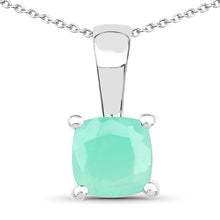 Load image into Gallery viewer, 1.80 Carat Genuine Emerald, Glass Filled Ruby & Glass Filled Sapphire .925 Sterling Silver Pendant