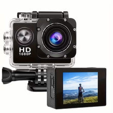 Load image into Gallery viewer, Ultra HD 1080P Action Camera – 140° Wide Angle, Fisheye Lens, LCD Display