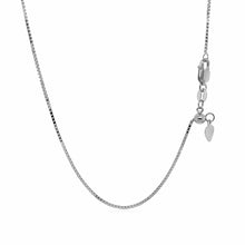 Load image into Gallery viewer, 14k White Gold Adjustable Box Chain 0.85mm