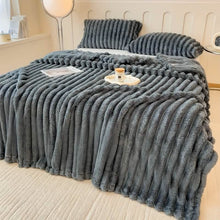 Load image into Gallery viewer, Ultra-Soft Double-Sided Fleece Blanket – Gray (All-Season)