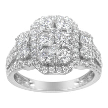 Load image into Gallery viewer, 14K White Gold 2 1/4 Cttw Diamond Cocktail Cluster Ring (G-H Color, SI2-I1 Clarity) - Size 7