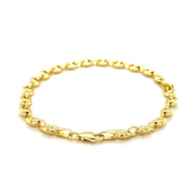 Load image into Gallery viewer, 4.7mm 14k Yellow Gold Puffed Mariner Anklet