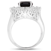 Load image into Gallery viewer, 8.12 Carat Genuine Smoky Quartz and White Topaz .925 Sterling Silver Ring