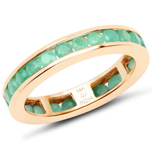 Load image into Gallery viewer, 1.43 Carat Genuine Emerald 14K Yellow Gold Ring