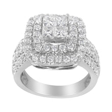 Load image into Gallery viewer, 14KT White Gold Round and Princess Diamond Ring (2 1/4 cttw, H-I Color, SI1-SI2 Clarity)