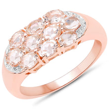 Load image into Gallery viewer, 1.50 Carat Genuine Morganite .925 Sterling Silver Ring