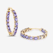 Load image into Gallery viewer, 5.10 Carat Genuine Tanzanite .925 Sterling Silver Earrings
