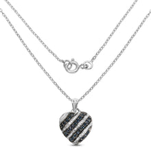 Load image into Gallery viewer, 1.55 Carat Genuine Blue Sapphire and White Topaz .925 Sterling Silver Pendant