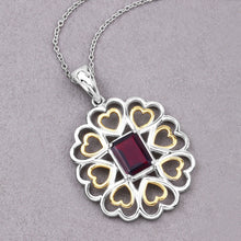 Load image into Gallery viewer, 2.55 Carat Genuine Garnet .925 Sterling Silver Pendant