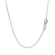 Load image into Gallery viewer, 10k White Diamond Cut Cable Link Chain (0.87 mm)