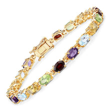 Load image into Gallery viewer, 8.96 Carat Genuine Multi Stones .925 Sterling Silver Bracelet