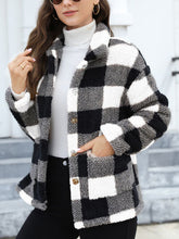 Load image into Gallery viewer, Beautiful Red Women Drop Shoulder Fuzzy Button-Up Jacket Soft And Comfortable Casual Fit Jacket