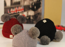 Load image into Gallery viewer, Modern Trend New Baby Beanies Hats Children Knitted Pompom Winter Autumn Cute Cap Warm Girl Hat With Two Balls