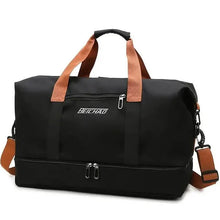 Load image into Gallery viewer, Nylon Duffel Bag for Travel – Large Capacity, Foldable, Shoe Compartment – Men & Women