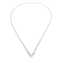 Load image into Gallery viewer, 7.00ct Diamond Tennis Necklace 14KT White Gold