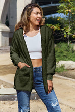 Load image into Gallery viewer, Women Full Size Teddy Hooded Jacket with Pockets Cozy Casual Jacket Comfortable Women Jacket