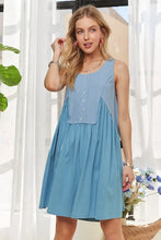 Load image into Gallery viewer, New Summer Decorative Button Sleeveless Babydoll Dress For Women – Flowy & Feminine, Trendy, Stylish, Fashionable, Summer Dress