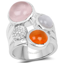 Load image into Gallery viewer, 5.96 Carat Genuine Multi Stone .925 Sterling Silver Ring