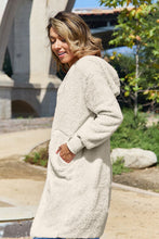 Load image into Gallery viewer, Red Double Take Full Size Hooded Teddy Bear Jacket with Thumbholes Ultra-Cozy & Stylish Comfortable Outerwear