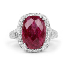 Load image into Gallery viewer, 7.60 Carat Dyed Ruby .925 Sterling Silver Ring