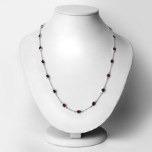Load image into Gallery viewer, 8.10 Carat Genuine Garnet .925 Sterling Silver Necklace