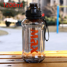 Load image into Gallery viewer, 1.2 Liter Large Capacity Sport Water Bottle with Rope Durable Portable Gym Fitness Outdoor Drinking Plastic Bottles Eco-Friendly Plastic Cup Men's high Temperature Resistant Large Capacity Outdoor Portable Water Bottle Sports Fitness Water Bottle