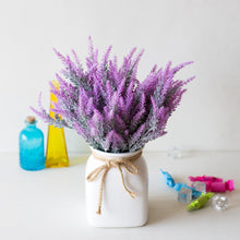 Load image into Gallery viewer, 1 Bundle Artificial Lavender Fake Flowers Wedding Bouquet Home Kitchen Office Table Centerpieces Arrangements Decor