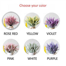 Load image into Gallery viewer, 1 Bundle Artificial Lavender Fake Flowers Wedding Bouquet Home Kitchen Office Table Centerpieces Arrangements Decor