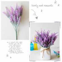 Load image into Gallery viewer, 1 Bundle Artificial Lavender Fake Flowers Wedding Bouquet Home Kitchen Office Table Centerpieces Arrangements Decor