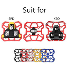 Load image into Gallery viewer, 1 Pair Aluminum Alloy Bicycle Clipless Pedal Platform Adapters For Bike Pedals Mountain Road Bike Accessories Universal Clipless Alloy Platform Adapters Cleats Pedal
