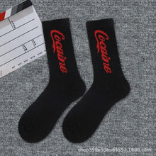 Load image into Gallery viewer, 1 Pair Brand New Fashion Pure Cotton Black White Crew Unisex Socks Sports High Skateboard Blaze Street Wear Happy Long Warm Winter And Autumn Socks For Men And Women