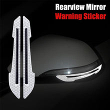 Load image into Gallery viewer, 1 Pair Car Rearview Mirror Reflective Sticker Car-styling Safety Warning Reflective Sticker Car Rearview Mirror Decorative Strip Reflective Car Stickers Set Rearview Mirror Reflective Warning Stickers Car Side Reflective Stickers